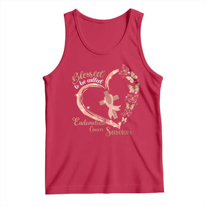Endometrial Cancer Warrior Gift Tank Top Blessed To Be Called A Survivor