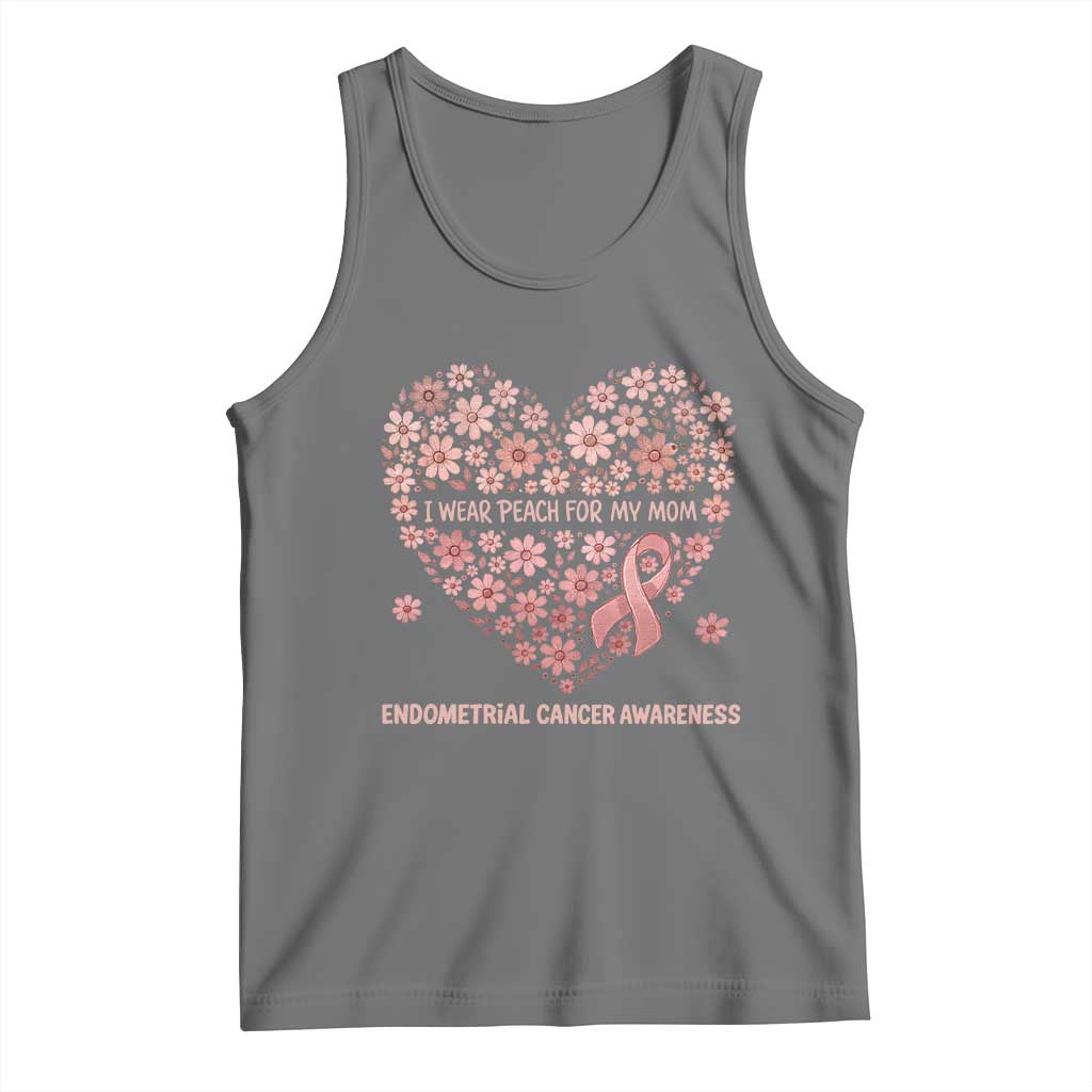 Endometrial Cancer Family Support Tank Top I Wear Peach For My Mom