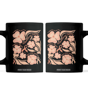 Endometrial Cancer Support Squad Floral Gift Coffee Mug In September We Wear Peach