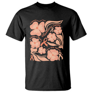 Endometrial Cancer Support Squad Floral Gift T Shirt In September We Wear Peach