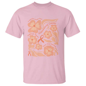 Endometrial Cancer Support Squad Floral Gift T Shirt In September We Wear Peach