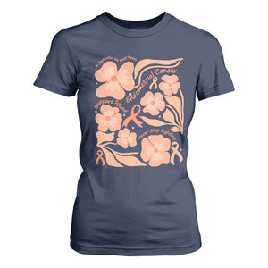 Endometrial Cancer Support Squad Floral Gift T Shirt For Women In September We Wear Peach