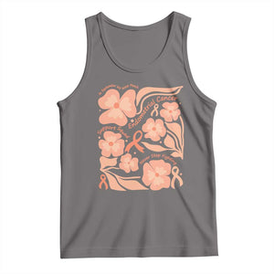 Endometrial Cancer Support Squad Floral Gift Tank Top In September We Wear Peach