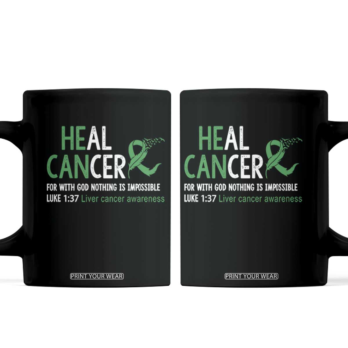 Heal Cancer Nothing Is Impossible With God Coffee Mug Liver Cancer Support Gift