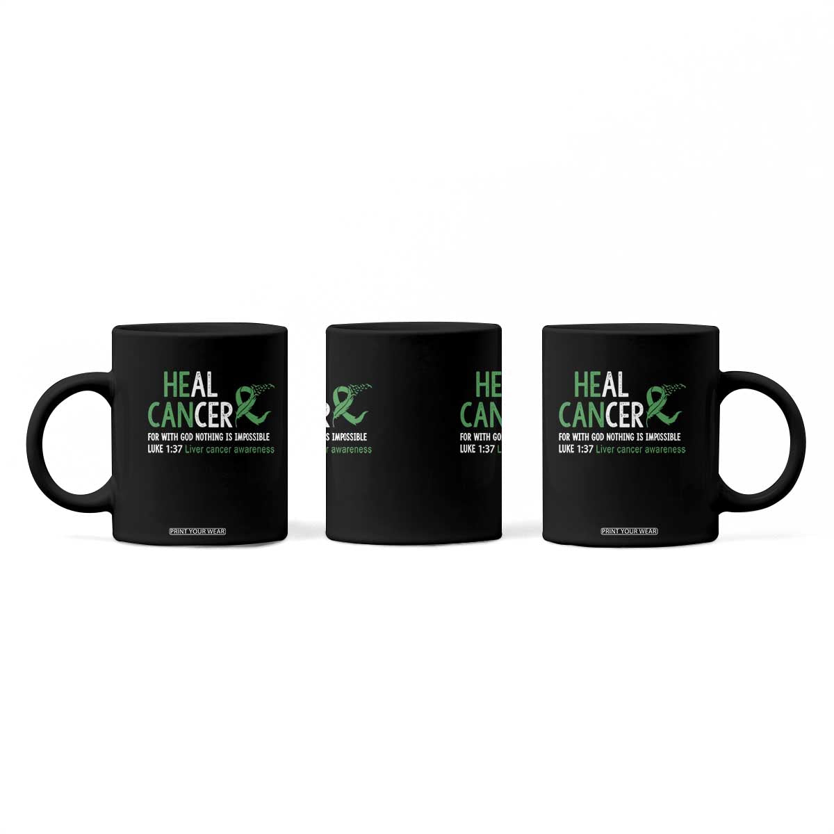 Heal Cancer Nothing Is Impossible With God Coffee Mug Liver Cancer Support Gift