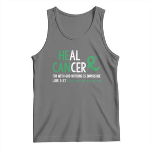 Heal Cancer Nothing Is Impossible With God Tank Top Liver Cancer Support Gift