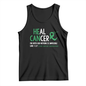 Heal Cancer Nothing Is Impossible With God Tank Top Liver Cancer Support Gift