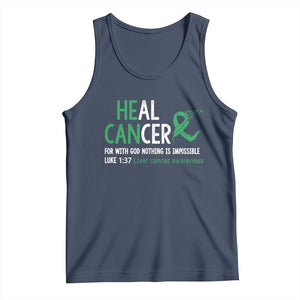 Heal Cancer Nothing Is Impossible With God Tank Top Liver Cancer Support Gift