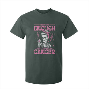 Funny Skeleton Breast Cancer T Shirt For Kid I Dont Have Enough Middle Fingers