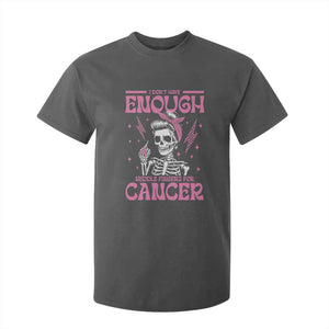 Funny Skeleton Breast Cancer T Shirt For Kid I Dont Have Enough Middle Fingers