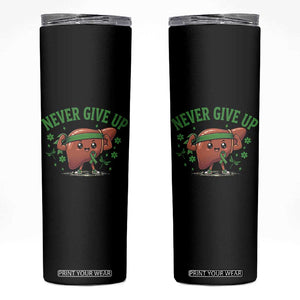 Liver Cancer Awareness Transplant Support Skinny Tumbler Never Give Up Nurse Gift