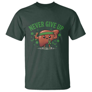 Liver Cancer Awareness Transplant Support T Shirt Never Give Up Nurse Gift