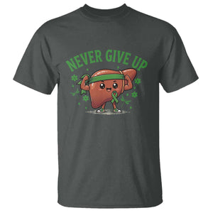 Liver Cancer Awareness Transplant Support T Shirt Never Give Up Nurse Gift