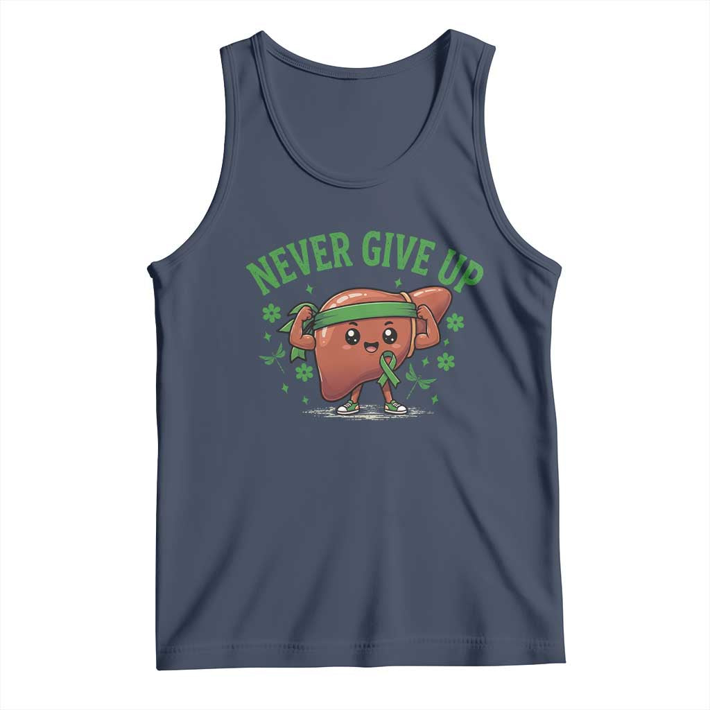 Liver Cancer Awareness Transplant Support Tank Top Never Give Up Nurse Gift