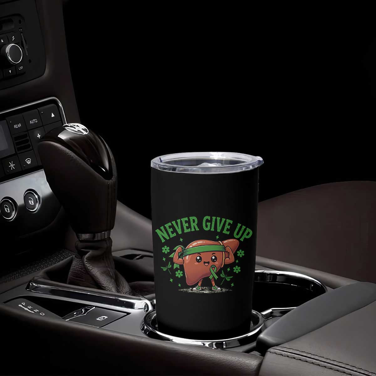 Liver Cancer Awareness Transplant Support Tumbler Cup Never Give Up Nurse Gift