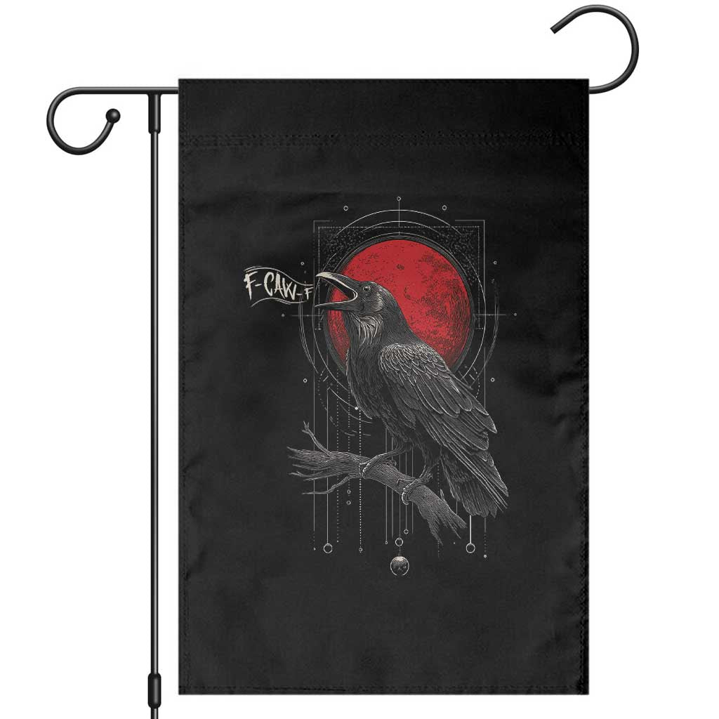 Horror Raven Garden Flag F Caw F Gothic Blood Moon Halloween TS12 Black Print Your Wear