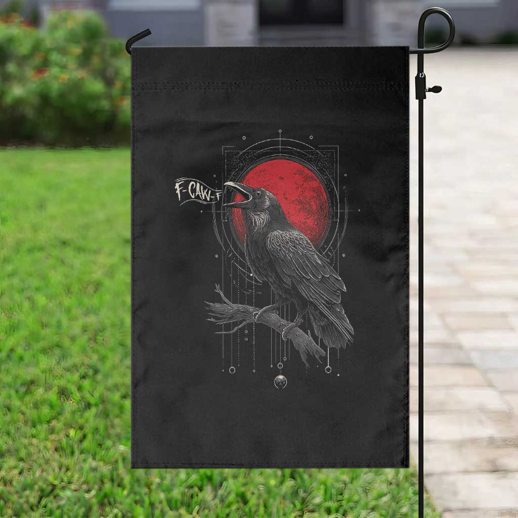 Horror Raven Garden Flag F Caw F Gothic Blood Moon Halloween TS12 Print Your Wear