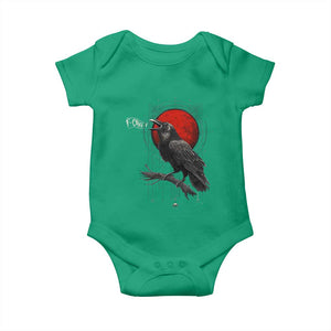 Horror Raven Baby Onesie F Caw F Gothic Blood Moon Halloween TS12 Irish Green Print Your Wear