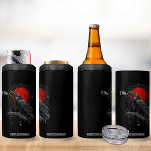Horror Raven 4 in 1 Can Cooler Tumbler F Caw F Gothic Blood Moon Halloween TS12 Print Your Wear