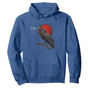 Horror Raven Hoodie F Caw F Gothic Blood Moon Halloween TS12 Royal Blue Print Your Wear