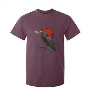 Horror Raven T Shirt For Kid F Caw F Gothic Blood Moon Halloween TS12 Maroon Print Your Wear
