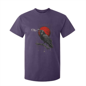 Horror Raven T Shirt For Kid F Caw F Gothic Blood Moon Halloween TS12 Purple Print Your Wear