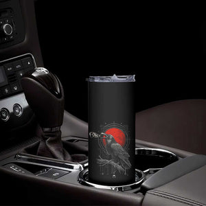 Horror Raven Skinny Tumbler F Caw F Gothic Blood Moon Halloween TS12 Print Your Wear