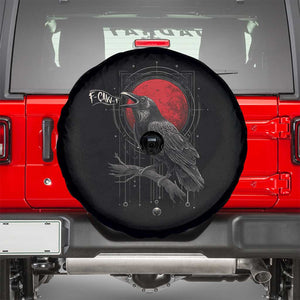 Horror Raven Spare Tire Cover F Caw F Gothic Blood Moon Halloween TS12 Black Print Your Wear