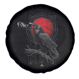 Horror Raven Spare Tire Cover F Caw F Gothic Blood Moon Halloween TS12 Print Your Wear