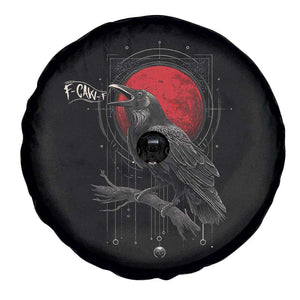 Horror Raven Spare Tire Cover F Caw F Gothic Blood Moon Halloween TS12 Print Your Wear