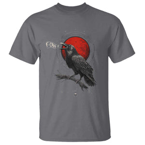 Horror Raven T Shirt F Caw F Gothic Blood Moon Halloween TS12 Charcoal Print Your Wear