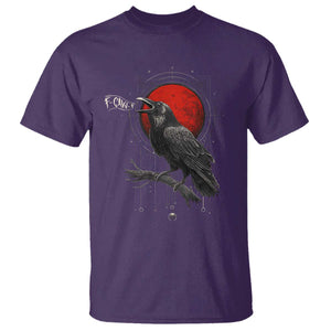 Horror Raven T Shirt F Caw F Gothic Blood Moon Halloween TS12 Purple Print Your Wear