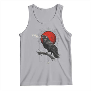 Horror Raven Tank Top F Caw F Gothic Blood Moon Halloween TS12 Athletic Heather Print Your Wear