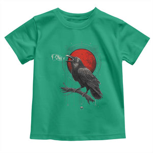 Horror Raven Toddler T Shirt F Caw F Gothic Blood Moon Halloween TS12 Irish Green Print Your Wear