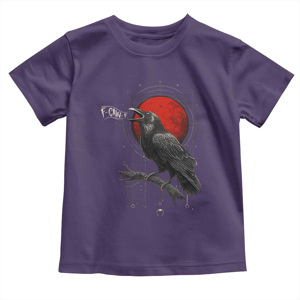 Horror Raven Toddler T Shirt F Caw F Gothic Blood Moon Halloween TS12 Purple Print Your Wear