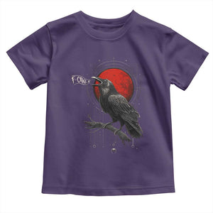 Horror Raven Toddler T Shirt F Caw F Gothic Blood Moon Halloween TS12 Purple Print Your Wear
