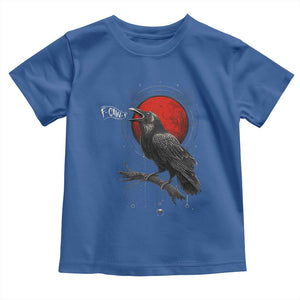 Horror Raven Toddler T Shirt F Caw F Gothic Blood Moon Halloween TS12 Royal Blue Print Your Wear