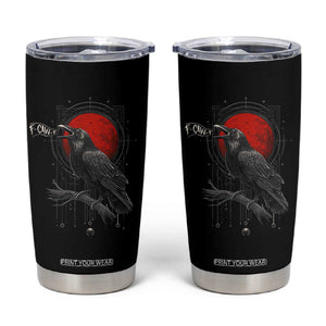 Horror Raven Tumbler Cup F Caw F Gothic Blood Moon Halloween TS12 Black Print Your Wear