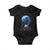 Horror Raven On Skull Baby Onesie Full Moon Gothic Art TS12 Black Print Your Wear