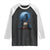 Horror Raven On Skull Raglan Shirt Full Moon Gothic Art TS12 Black White Print Your Wear