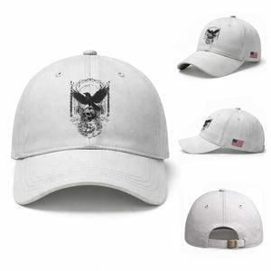 Gothic Raven On Skull With Full Moon Baseball Cap TS12 Baseball Cap Universal Fit White Print Your Wear