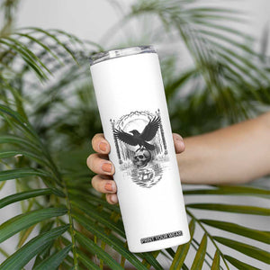 Gothic Raven On Skull With Full Moon Skinny Tumbler TS12 Print Your Wear