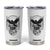 Gothic Raven On Skull With Full Moon Tumbler Cup TS12 White Print Your Wear
