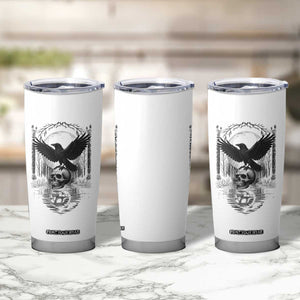Gothic Raven On Skull With Full Moon Tumbler Cup TS12 Print Your Wear
