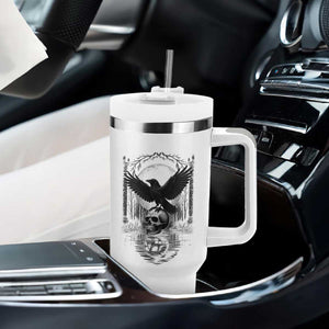 Gothic Raven On Skull With Full Moon Tumbler With Handle TS12 Print Your Wear