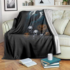 Halloween Gothic Raven Throw Blanket Full Moon Horror Art TS12 Print Your Wear