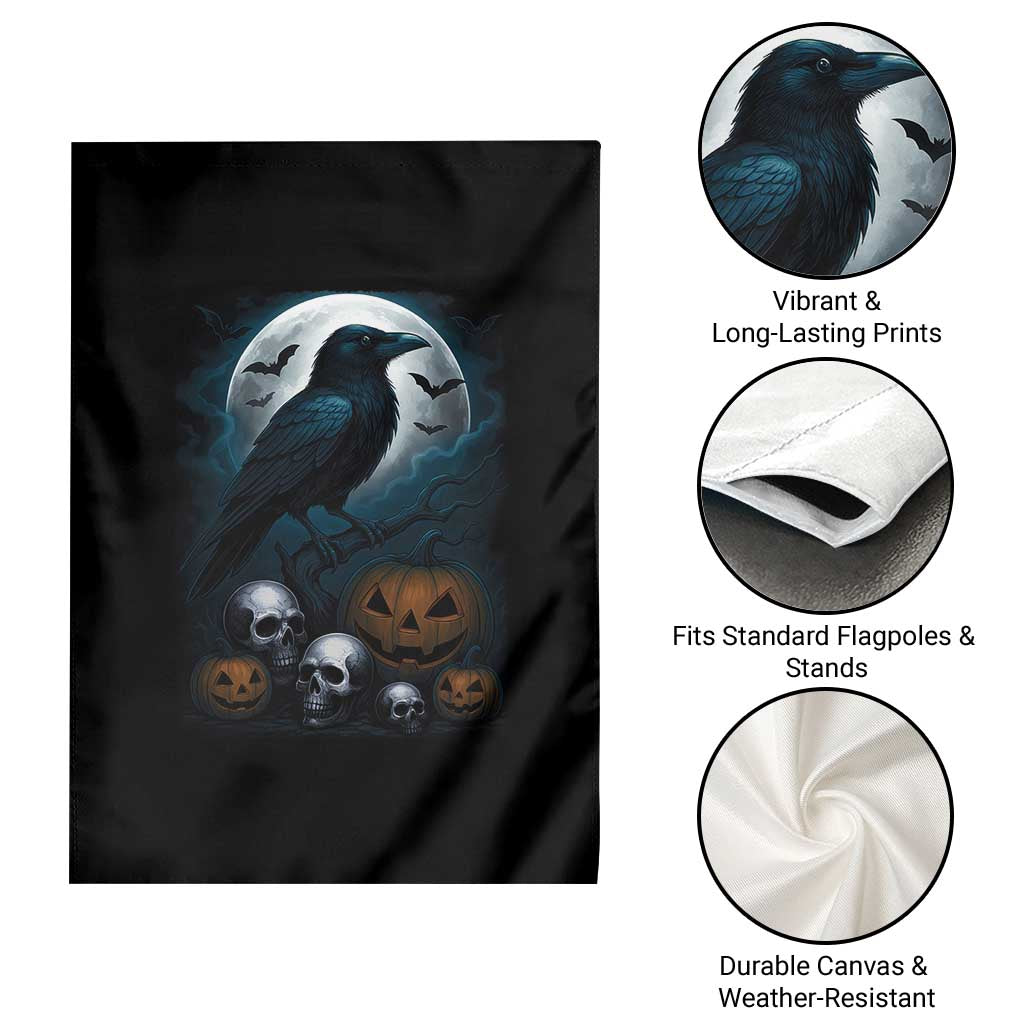 Halloween Gothic Raven Garden Flag Full Moon Horror Art TS12 Print Your Wear