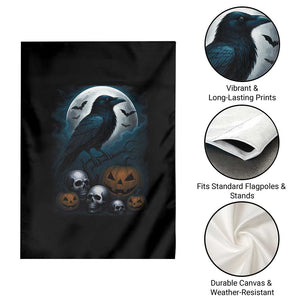 Halloween Gothic Raven Garden Flag Full Moon Horror Art TS12 Print Your Wear