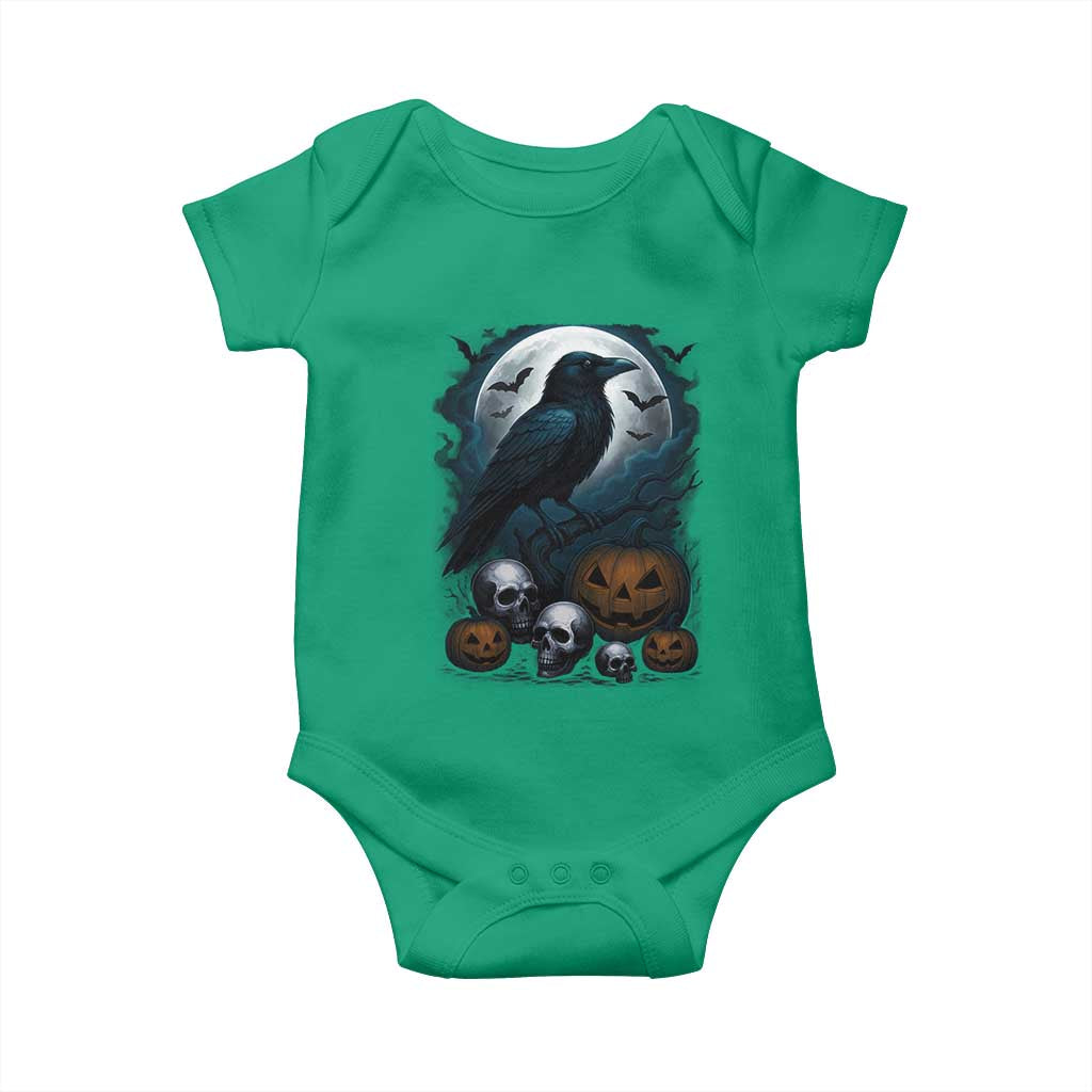Halloween Gothic Raven Baby Onesie Full Moon Horror Art TS12 Irish Green Print Your Wear