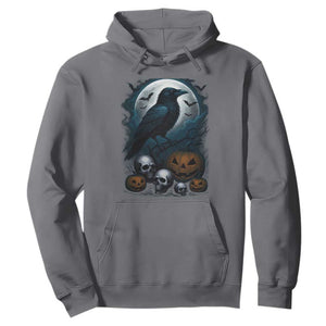 Halloween Gothic Raven Hoodie Full Moon Horror Art TS12 Charcoal Print Your Wear